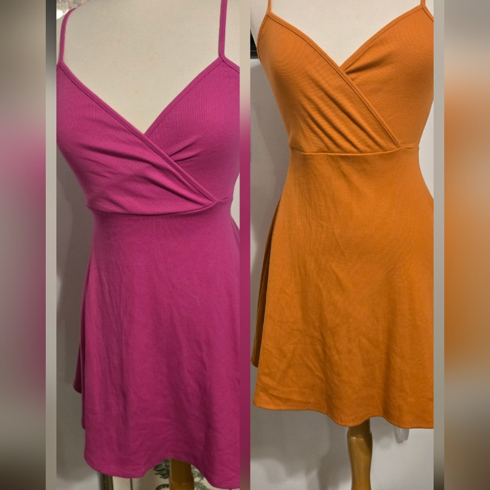 Wild Fable Pink and Orange Mini Dresses